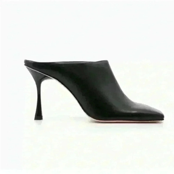 Studio Amelia- "Chisel 90 Mule" In Black Leather Size 38 Or US Size 8 EUC! - Picture 1 of 16
